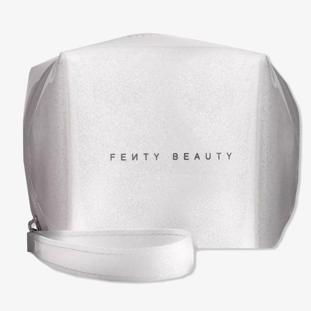 Fenty Beauty Shimmering White Makeup Pouch